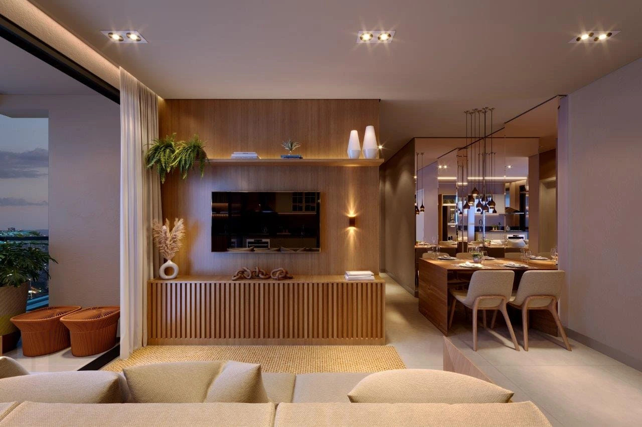 Sala de estar e jantar